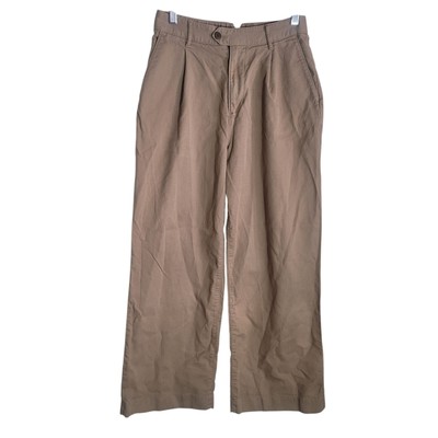 Outerknown Summerland Trouser Women's 27 Chestnut Brown Wide Leg Pants Career