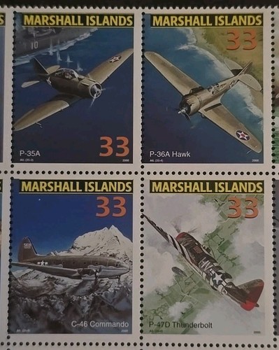Marshall Islands Scott 728a-728y Legendary Aircraft 2 (2000) Full Set Of 25 MNH - Picture 3 of 10