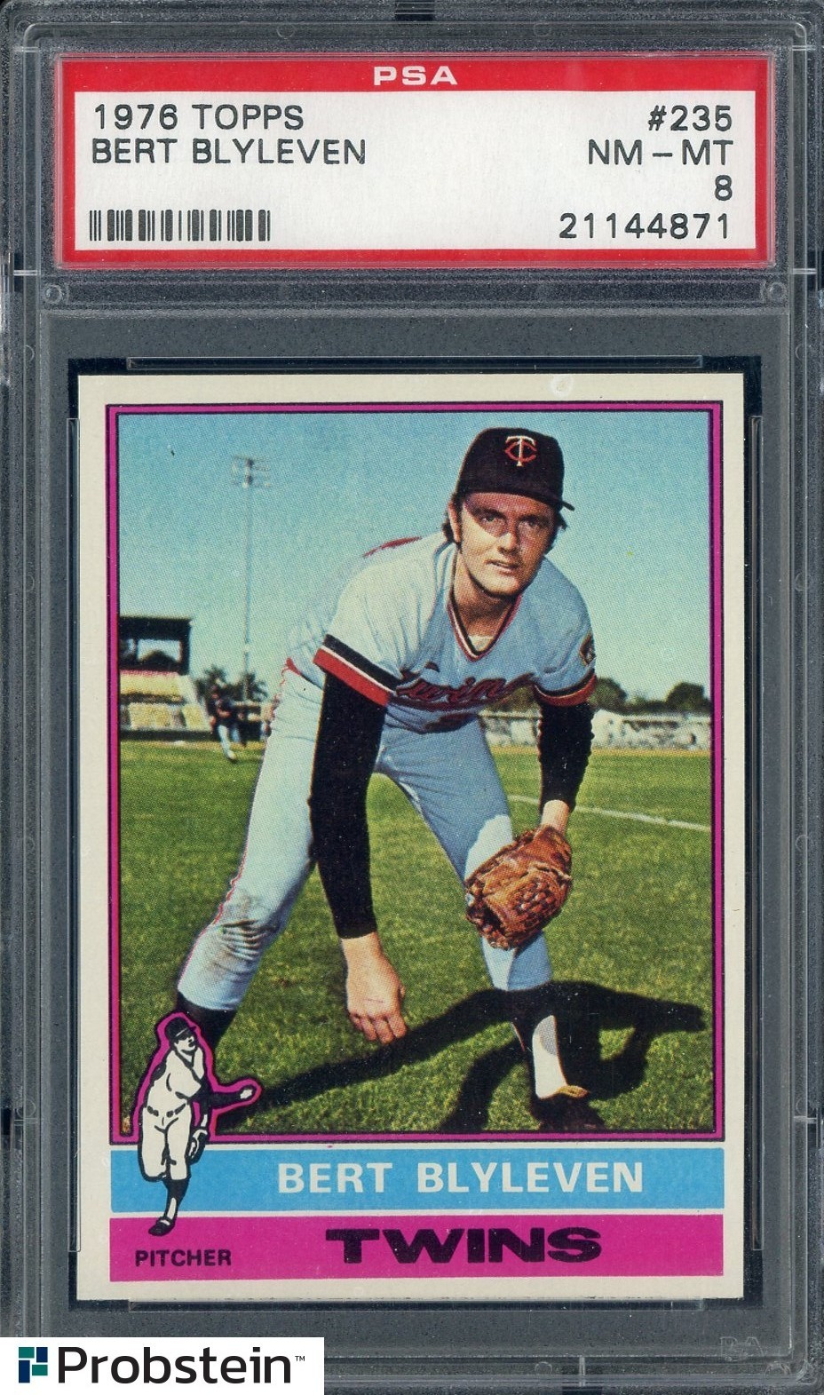 1976 Topps #235 Bert Blyleven Minnesota Twins HOF PSA 8 NM-MT