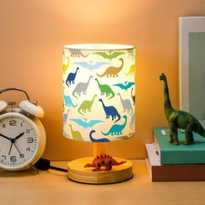 VIHOSE Dinosaur Kids Table Lamp for Bedroom Bedside Dinosaur,