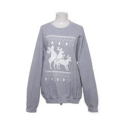Gildan, Sweatshirt, Größe: XL, Grau/Weiß, Baumwolle/Polyester, Print, Damen #tQz