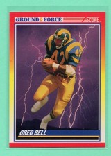1990 Score Greg Bell #328 Ground Force Los Angeles Rams - Pack Fresh