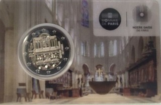 2 Euro Coin Card Frankreich 2025 Notre Dame