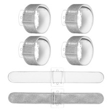 6 Pcs Corsage Wristlet Band, Elastic Wrist Corsage Bracelets Bands, Silver