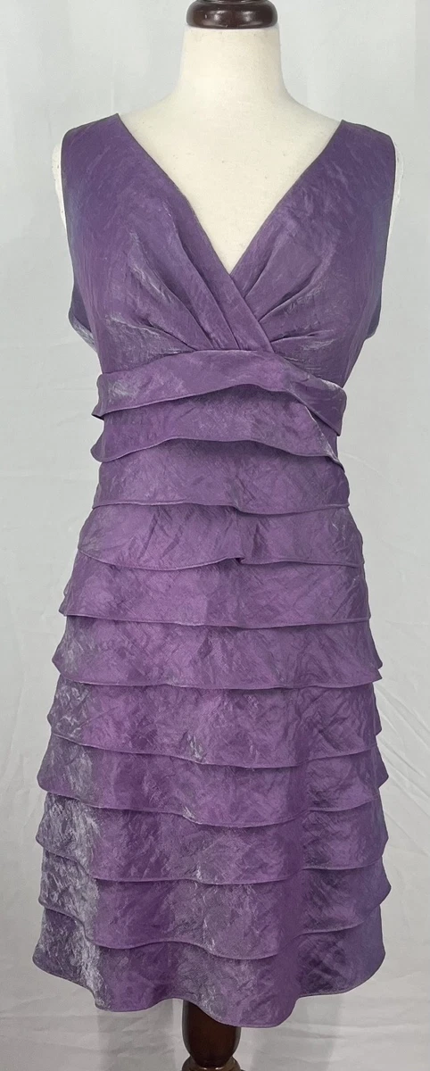 strapless open back dress NEW London Times Burgundy Ruffle Dress main image 0