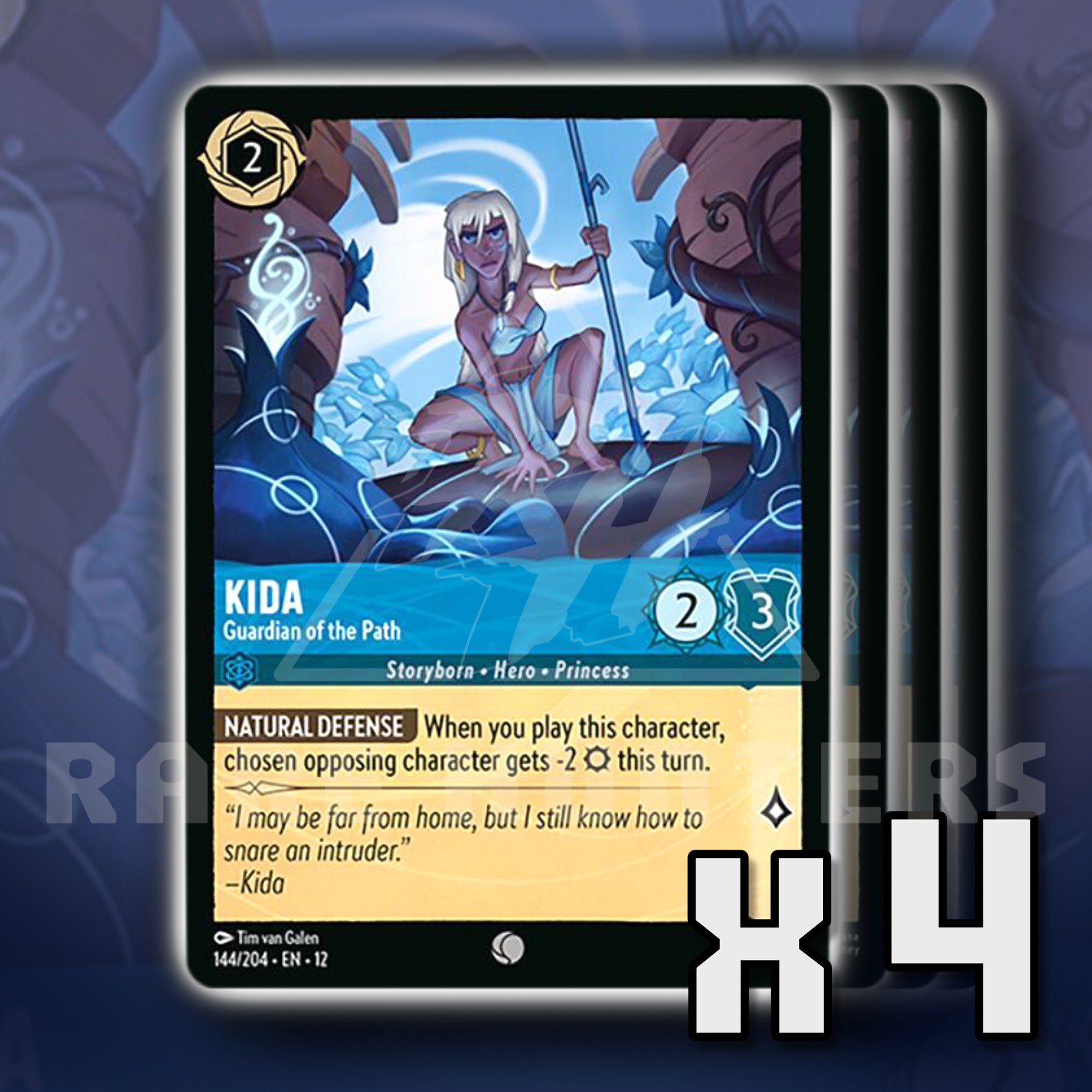 Kida Guardian of the Path 144/204 x4 Wilds Unknown Disney Lorcana