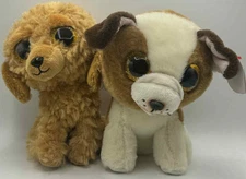 2PC Ty Beanie Boos Plush Set ~ Hugo & Noodles ~ FAST SHIPPING ~ NEW WITH TAGS