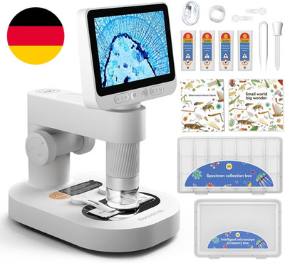 BEAVERLAB Mikroskop Für Kinder, Digitale Mikroskop 100X-1600X Handmikroskop, 4,0