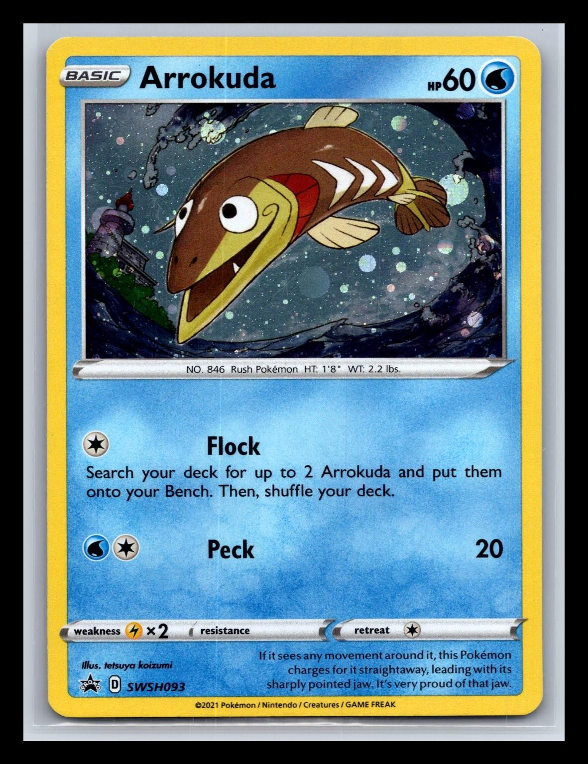 Arrokuda SWSH093 Holo Promo Sword & Shield Promo Pokemon Near Mint