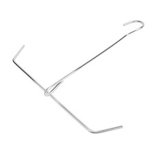 Heavy Duty Turkey Lift Hook Outdoor Deep Frying Tool Double Head Metal Pot Hook