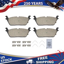 Rear Ceramic Brake Pads w/ Hardware for 2019 2020 2021 2022 2023 2024 Ram 1500