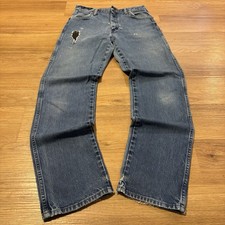 VTG 90s Wrangler Cowboy Cut Jeans Mens *29x32 USA Made Distressed 13MWZPW 13MWZ
