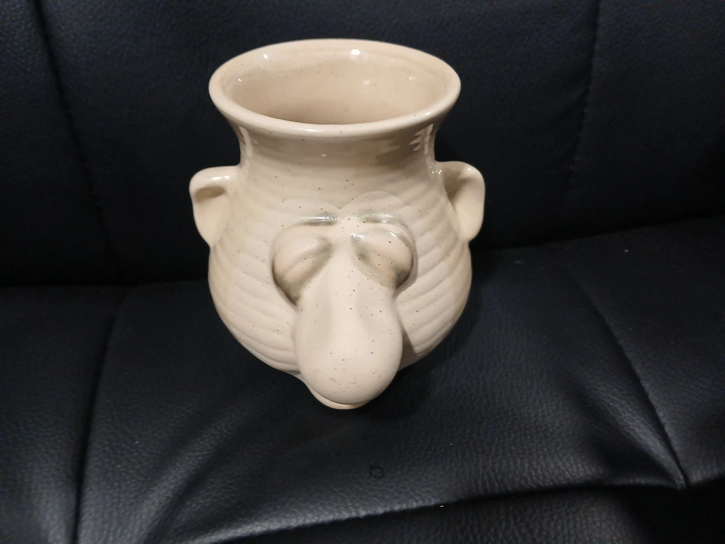 Peter Petrie Studio Art Pottery Ugly Face "It's Snot a Mug" Egg Yoke Separator
Opens in a new window