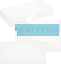 50 Pack 10 Business Envelopes Self Seal White 4 1/8 X 9 1/2 Inches for Mailing