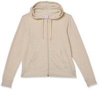 Amazon Essentials Damen Fleece-Hoodie ReißVerschluss Haferbeige Meliert L