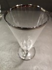 Set of 8 Cambridge Glass Triump Clear Platinum Trim Footed Iced Tea Tumblers — photo 4