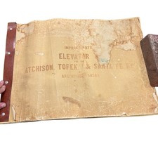 Vtg 1925 AT&SF Santa Fe Building Blueprints Railroad Memorabilia Kansas 165 pgs