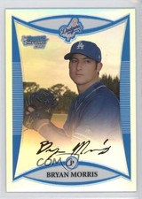 2008 Bowman Chrome Prospects Refractor 74/500 Bryan Morris #BCP148 0f6