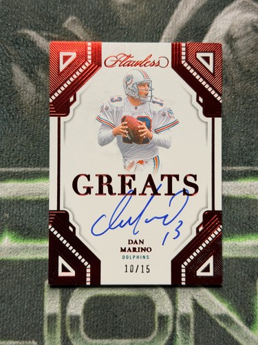 2023 Panini Flawless Ruby Greats Dan Marino Auto 10/15 Dolphins