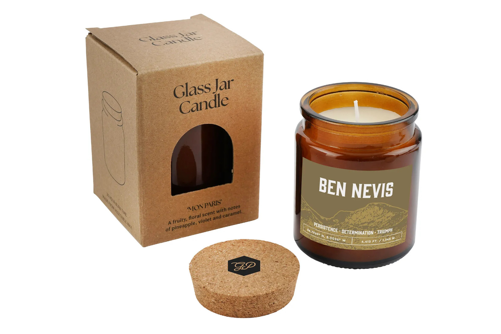 Ben Nevis Scented Candle • Pineapple, Violet, Caramel • Hiking Gift