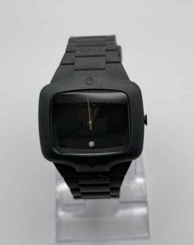 NIXON YES IT'S REAL THE RUBBER PLAYER 45mm WR 100m Gray S. Steel Wrist Watch