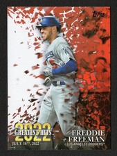 Freddie Freeman 2023 Topps Series 1 2022's Greatest Hits #22GH-8 Dodgers