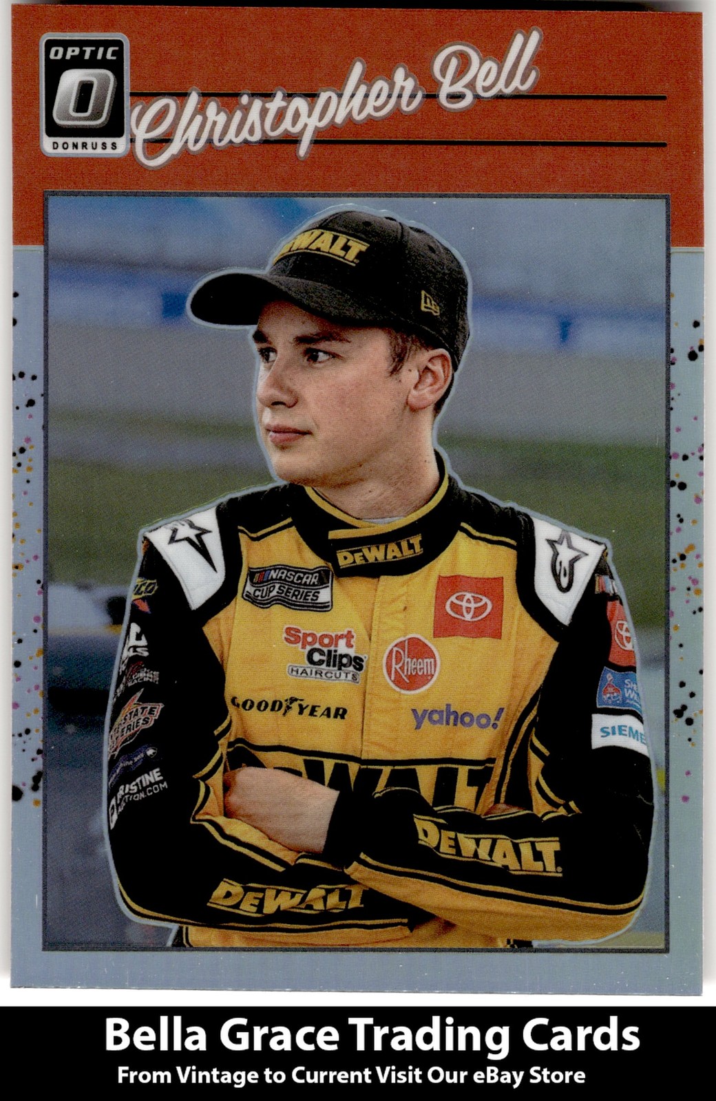 2023 Donruss Racing Christopher Bell #80 Joe Gibbs Racing Optic Holo NASCAR