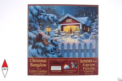 GRAFIKPUZZLE SUNSOUT WEIHNACHTEN CORBERT GAUTHIER CHRISTMAS BUNGALOW 1000 TEILE