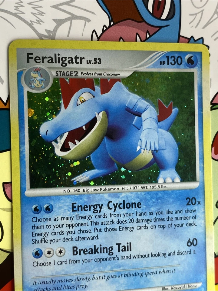 Feraligatr 8/123 Pokemon TCG Mysterious Treasures Rare Holo Foil Played NM/LP - Image 4 of 4