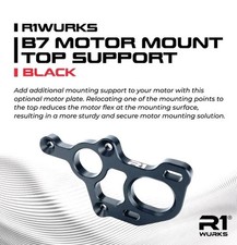 R1WURKS B7  Associated RC10B7 Motor Mount, Top Support, Black