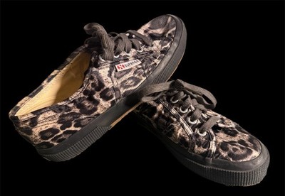Superga Women's Animal Print Leopard Sneakers Satin Feel SZ 7.5 Boutique UNISEX