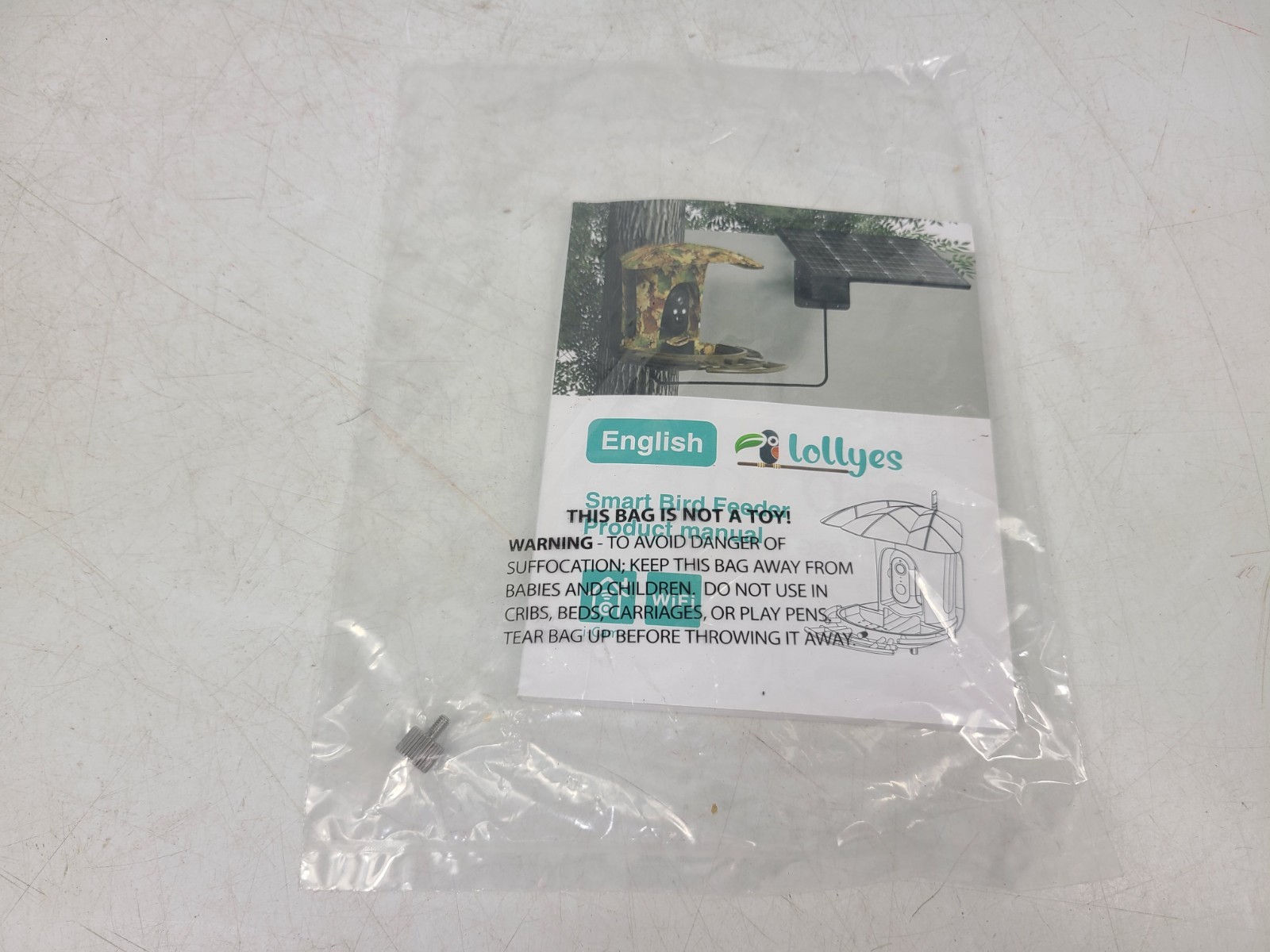 Lollyes Smart AI Recognition Bird Feeder Auto-Capture Live Video