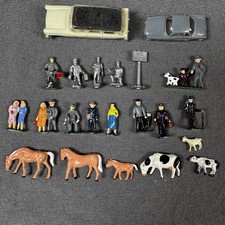 Vintage Barclay Manoil Lead Figures, Cars, Colgate Billboard And More-Mixed Lot