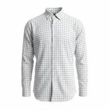 Men's Cotton Shirt Long Sleeves Pattern Check Office Wedding Party Work Tops P3