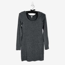 Splendid Embellished Mini Dress Size S Gray Studs Supima Cotton Casual Glam