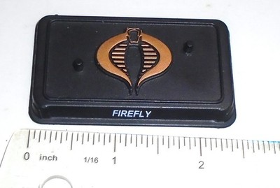 GI Joe Figure Name Plate Display Stand/Base     2015 Firefly V27 (Gold Embossed)