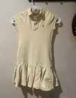 Ralph Lauren Girls Yellow Knit Shirt Dress Collared Sleeveless Knee 6 — photo 1