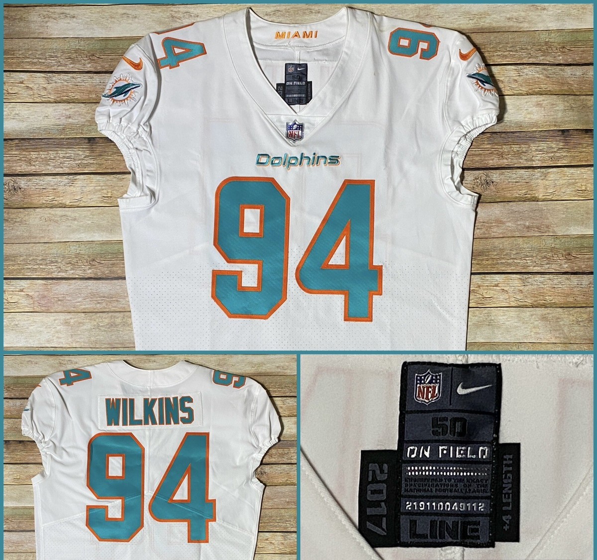 Authentic TEAM ISSUED Miami Dolphins Christian Wilkins 2018 Jersey