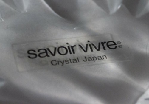 Tazón de cristal de 6" en forma de corazón líneas esmeriladas Savoir Vivre baratija caramelo plato de nueces - Imagen 6 de 6