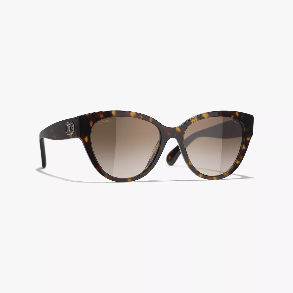 New Authentic Chanel 5477-A C714/S6 Dark Tortoise Cat Eye Sunglasses - Italy New Authentic Chanel 5477-A C714/S6 Dark Tortoise Cat Eye Sunglasses - Italy