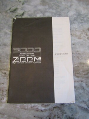 ZOOM 9000 VINTAGE GUITAR EFFECT OWNER'S MANUAL 