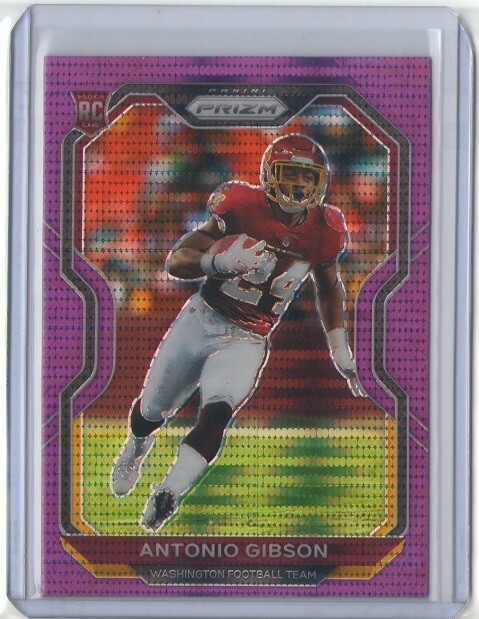 ANTONIO GIBSON 2020 Panini Prizm RC Rookie PURPLE PULSAR Prizm #384 WFT Memphis