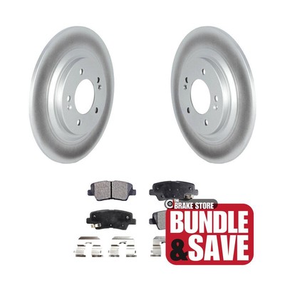 Rear Coated Brake Rotors Semi-Metallic Pad Kit For 2017-2017 Kia Cadenza Limited