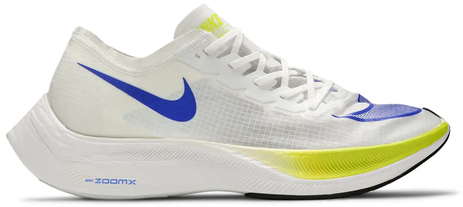 Nike ZoomX Vaporfly Next% Ekiden White Blue Yellow AO4568-103 Mens 6 Womens 7.5