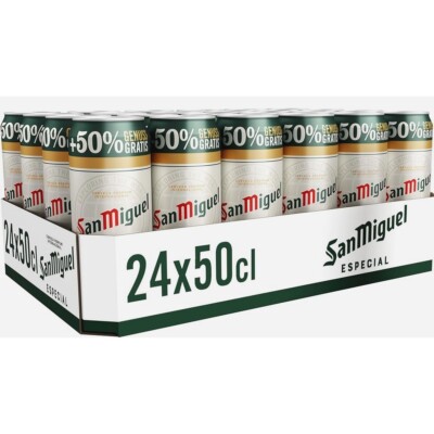 San Miguel Especial Premium Lager Bier 5,4% vol 24 x 50cl inkl. DPG Einwegpfand