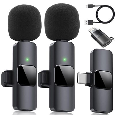 2 Microfono Mini Inalambrico De Para Celular Iphone, Android Para YouTube TikTok