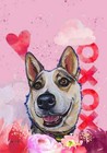 Australian Cattle Dog Hippie Hound Studios Valentine Flag