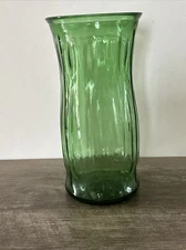 E O Brody Co Green Glass Vase Vintage Cleveland Ohio