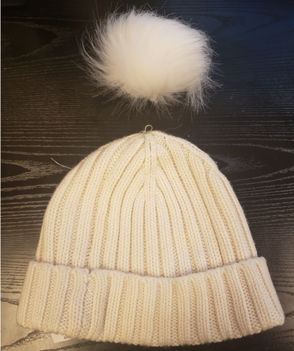 Ribbed pom-pom beanie OS BD134 | eBay
