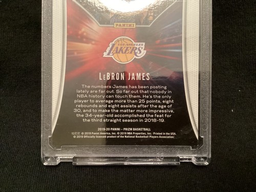 LEBRON JAMES 2019-20 Panini Prizm Far Out HYPER PRIZM INSERT #2 Lakers - Bild 7 von 7